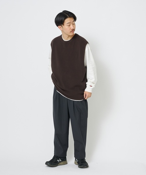 CIAOPANIC（チャオパニック）の「TR2WAYストレッチチェック柄2タックワイドテーパードスラックスパンツ（スラックス・メンズ・ブルー/ブラウン・LARGE/MEDIUM）」の11枚目の写真