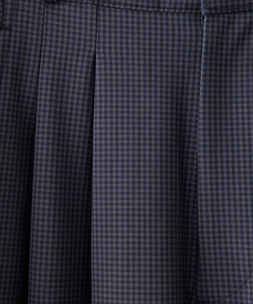 CIAOPANIC（チャオパニック）の「TR2WAYストレッチチェック柄2タックワイドテーパードスラックスパンツ（スラックス・メンズ・ブルー/ブラウン・LARGE/MEDIUM）」の15枚目の写真