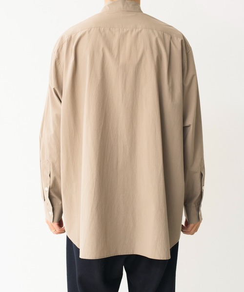 Blanc YM（ブランワイエム）の「Blanc YM ブランワイエム / Cotton Wide Shirt コットン オーバーサイズ 長袖ワイドシャツ / BL-21A-CWC（シャツ/ブラウス・メンズ・オリーブ・MEDIUM/SMALL）」の11枚目の写真
