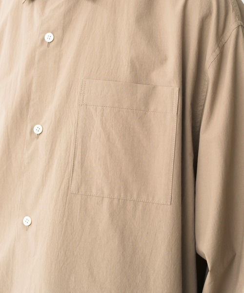 Blanc YM（ブランワイエム）の「Blanc YM ブランワイエム / Cotton Wide Shirt コットン オーバーサイズ 長袖ワイドシャツ / BL-21A-CWC（シャツ/ブラウス・メンズ・オリーブ・MEDIUM/SMALL）」の14枚目の写真
