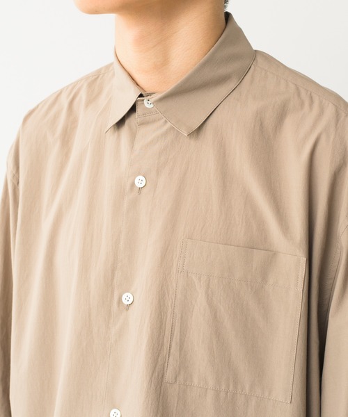 Blanc YM（ブランワイエム）の「Blanc YM ブランワイエム / Cotton Wide Shirt コットン オーバーサイズ 長袖ワイドシャツ / BL-21A-CWC（シャツ/ブラウス・メンズ・オリーブ・MEDIUM/SMALL）」の15枚目の写真