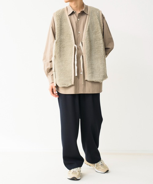 Blanc YM（ブランワイエム）の「Blanc YM ブランワイエム / Cotton Wide Shirt コットン オーバーサイズ 長袖ワイドシャツ / BL-21A-CWC（シャツ/ブラウス・メンズ・オリーブ・MEDIUM/SMALL）」の7枚目の写真