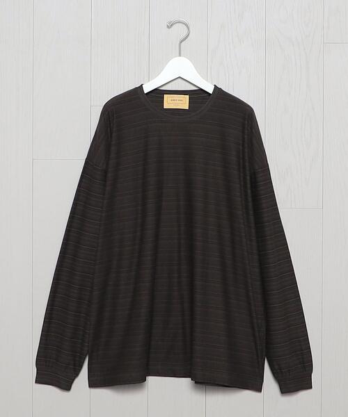 トップス SEVEN BY SEVEN border brown long tshirts SEVEN BY SEVEN（セブンバイセブン）の「＜SEVEN BY SEVEN＞BORDER