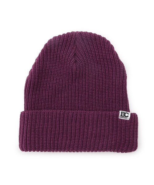 BASECONTROL(ベースコントロール)の「◆ベーシック あぜ編み ニットキャップ(ニットキャップ/ビーニー・メンズ・アイボリー/ブラック/ブラウン系/ベージュ/レッド系1/オレンジ/パープル/ライトパープル/パープル系/ネイビー・99)」の8枚目の写真