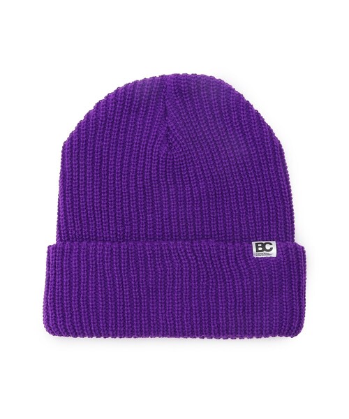 BASECONTROL(ベースコントロール)の「◆ベーシック あぜ編み ニットキャップ(ニットキャップ/ビーニー・メンズ・アイボリー/ブラック/ブラウン系/ベージュ/レッド系1/オレンジ/パープル/ライトパープル/パープル系/ネイビー・99)」の7枚目の写真