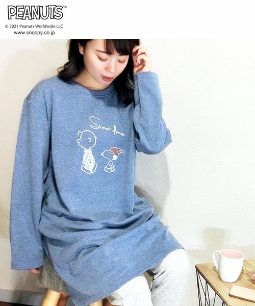 PEANUTS(ピーナッツ)の「【SNOOPY】スヌーピーチュニックワンピ&パンツ ルームウェアセット(ルームウェア/パジャマ)」 - WEAR