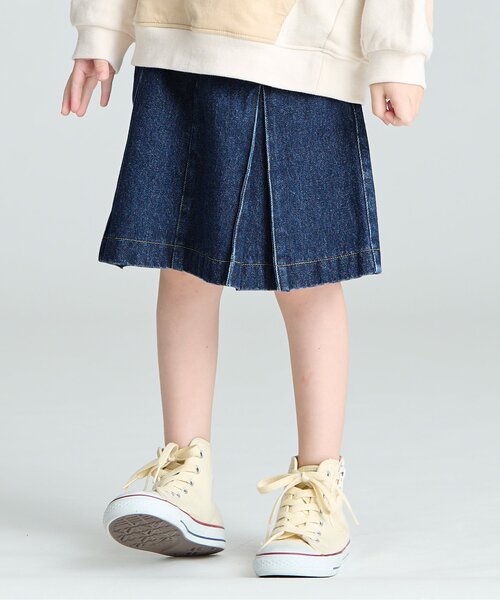 BREEZE（ブリーズ）の「ボックスタックスカート（スカート・キッズ・ブルー/ブラック・130/120/90/100/110/140/80）」の2枚目の写真