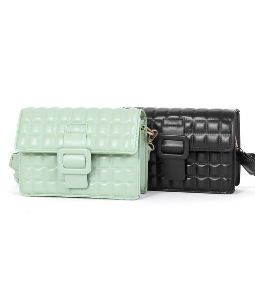 Figments（フィグメンツ）の「スクエアミニショルダーバッグ（ショルダーバッグ・レディース・グリーン/ブラック・FREE）」の3枚目の写真