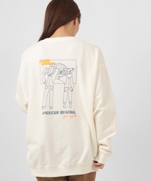 【Dickies/ディッキーズ】ブランドロゴ フロント&バックプリント 長袖スウェット