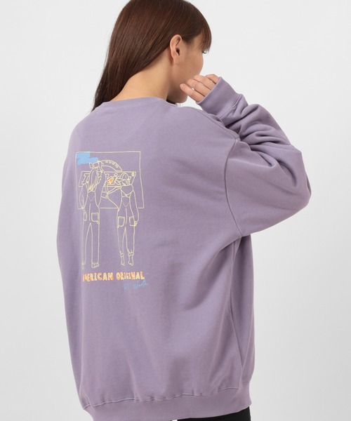 Dickies（ディッキーズ）の「【Dickies/ディッキーズ】ブランドロゴ　フロント＆バックプリント　長袖スウェット（スウェット・レディース・ホワイト/ホワイト系その他/ブラック/ダークブルー/ラベンダー/ホワイト系その他3/ブラウン/ホワイト系その他2・M/L）」の16枚目の写真