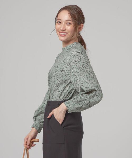 closet story(クローゼットストーリー)の「<closet story(クローゼットストーリー)>レオパード ハイネック ブラウス(シャツ/ブラウス・レディース・ダークブラウン/ライム・FREE)」の11枚目の写真