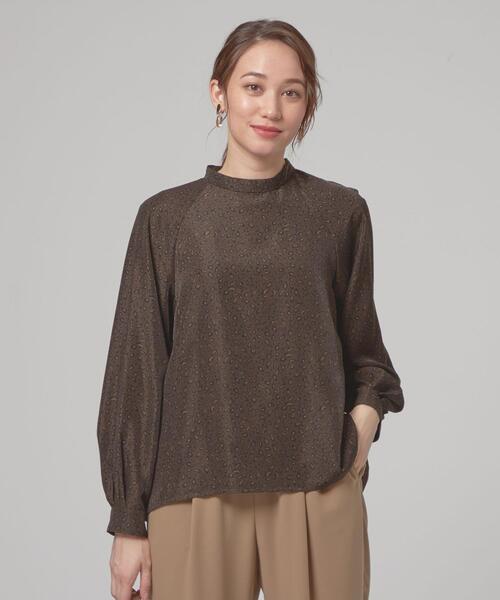 closet story(クローゼットストーリー)の「<closet story(クローゼットストーリー)>レオパード ハイネック ブラウス(シャツ/ブラウス・レディース・ダークブラウン/ライム・FREE)」の14枚目の写真