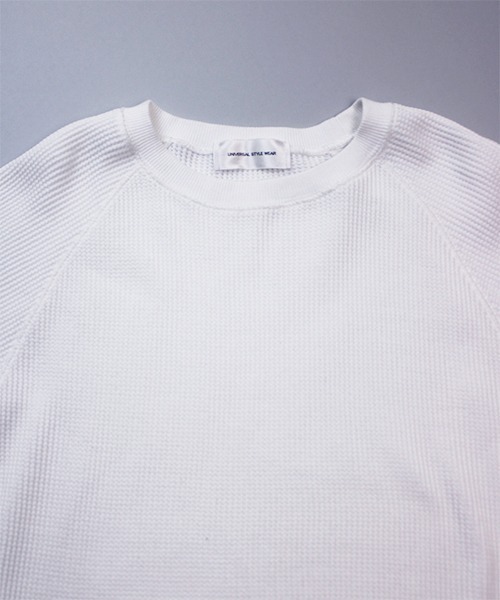 Universal Style Wear(ユニバーサルスタイルウェア)の「Universal Style Wear ダイイングワッフル ラグラン ルーズロンT(Tシャツ/カットソー・メンズ・ホワイト/ネイビー/スミクロ/カーキ・X-LARGE/MEDIUM/LARGE)」の10枚目の写真