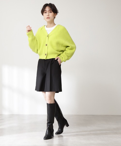 N.（N. Natural Beauty Basic）（エヌエヌナチュラルビューティーベーシック）の「◆ハイウエストキュロットパンツ（その他パンツ・レディース・ブラック/モカ/ストライプ・MEDIUM）」の6枚目の写真