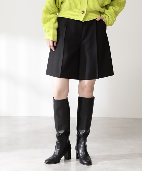 N.（N. Natural Beauty Basic）（エヌエヌナチュラルビューティーベーシック）の「◆ハイウエストキュロットパンツ（その他パンツ・レディース・ブラック/モカ/ストライプ・MEDIUM）」の4枚目の写真