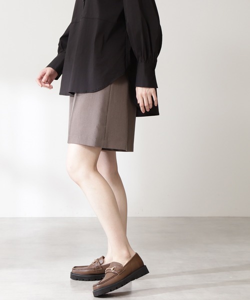 N.（N. Natural Beauty Basic）（エヌエヌナチュラルビューティーベーシック）の「◆ハイウエストキュロットパンツ（その他パンツ・レディース・ブラック/モカ/ストライプ・MEDIUM）」の15枚目の写真