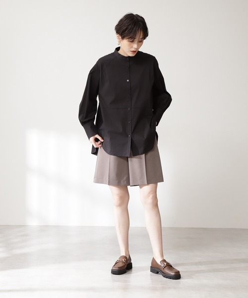 N.（N. Natural Beauty Basic）（エヌエヌナチュラルビューティーベーシック）の「◆ハイウエストキュロットパンツ（その他パンツ・レディース・ブラック/モカ/ストライプ・MEDIUM）」の8枚目の写真