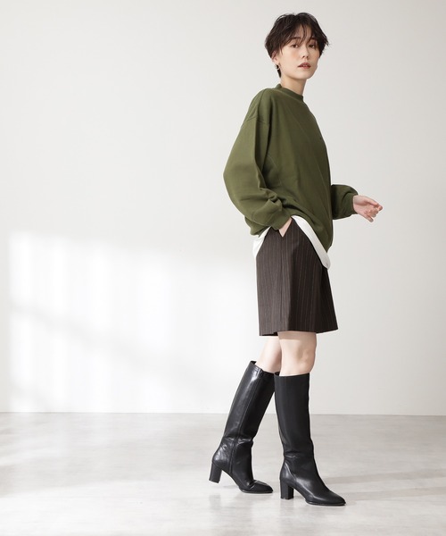 N.（N. Natural Beauty Basic）（エヌエヌナチュラルビューティーベーシック）の「◆ハイウエストキュロットパンツ（その他パンツ・レディース・ブラック/モカ/ストライプ・MEDIUM）」の12枚目の写真