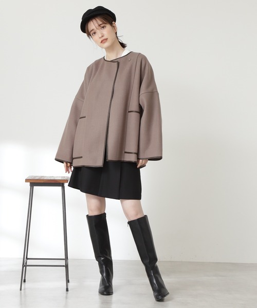 N.（N. Natural Beauty Basic）（エヌエヌナチュラルビューティーベーシック）の「◆ハイウエストキュロットパンツ（その他パンツ・レディース・ブラック/モカ/ストライプ・MEDIUM）」の16枚目の写真