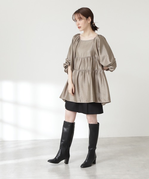 N.（N. Natural Beauty Basic）（エヌエヌナチュラルビューティーベーシック）の「◆ハイウエストキュロットパンツ（その他パンツ・レディース・ブラック/モカ/ストライプ・MEDIUM）」の17枚目の写真