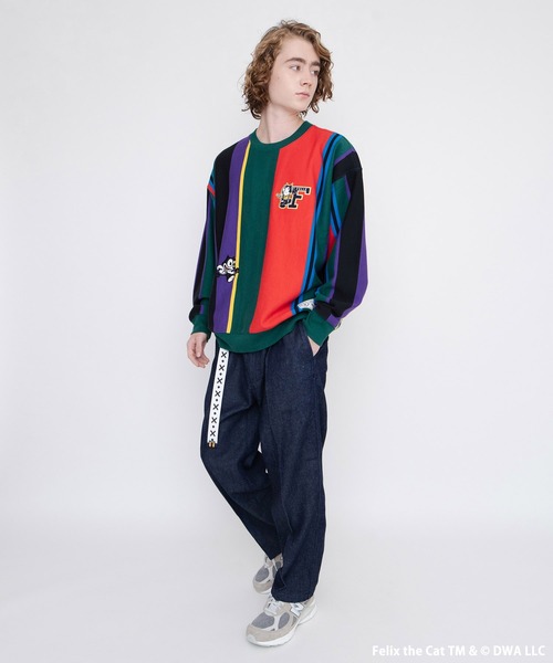 Levi's（リーバイス）の「LEVI'S(R) x FELIX THE CAT(TM) クルーネックスウェット VERTICAL VARSITY FOREST BIOME（スウェット・メンズ・グリーン・L/M/XS/XL/S）」の5枚目の写真