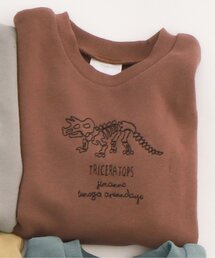 恐竜化石刺繍トレーナー