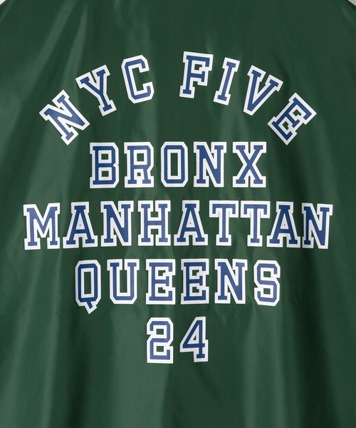 make a ray!(メイク ア レイ!)の「バックプリント カレッジロゴ コーチジャケット/ナイロンジャケット(ブルゾン・メンズ・ベージュ/グリーン/ダークブルー・M/L)」の7枚目の写真