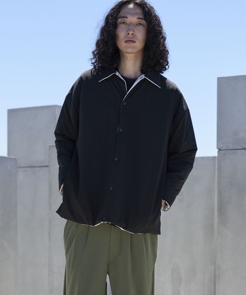 Uiscel（ユイセル）の「プリマロフトリバーシブルCPOブルゾン（ダウンジャケット/コート・メンズ・ブラック/カーキ・ONE）」の4枚目の写真