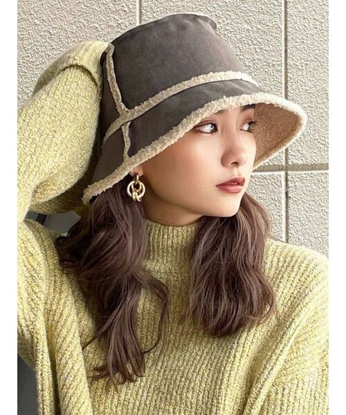 EMODA（エモダ）の「リバーシブルボアハット（ハット・レディース・グレー/ブラック・FREE）」の16枚目の写真