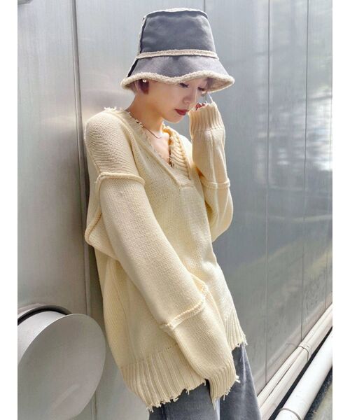 EMODA（エモダ）の「リバーシブルボアハット（ハット・レディース・グレー/ブラック・FREE）」の10枚目の写真