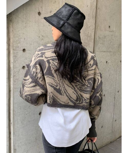 EMODA（エモダ）の「リバーシブルボアハット（ハット・レディース・グレー/ブラック・FREE）」の14枚目の写真