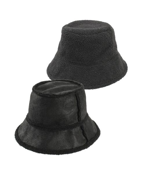 EMODA（エモダ）の「リバーシブルボアハット（ハット・レディース・グレー/ブラック・FREE）」の6枚目の写真