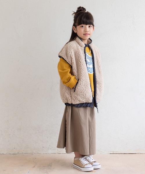 JAM & LINK(ジャムアンドリンク)の「もこもこボアベスト(ベスト・キッズ・ブラック/ベージュ・110cm/120cm/130cm/140cm/150cm/100cm)」の5枚目の写真