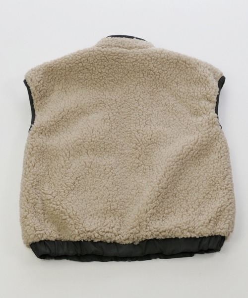 JAM & LINK(ジャムアンドリンク)の「もこもこボアベスト(ベスト・キッズ・ブラック/ベージュ・110cm/120cm/130cm/140cm/150cm/100cm)」の8枚目の写真