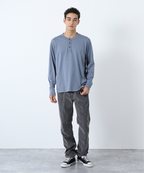 SAVE KHAKI UNITED（セーブカーキユナイテッド）の「【SAVE KHAKI UNITED】SUPIMA JERSEY HENLEY ロングスリーブTシャツ（Tシャツ/カットソー・メンズ・ホワイト/ブラック/コバルトブルー・MEDIUM/LARGE/X-LARGE）」の16枚目の写真