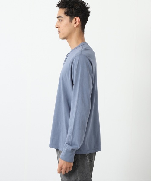 SAVE KHAKI UNITED（セーブカーキユナイテッド）の「【SAVE KHAKI UNITED】SUPIMA JERSEY HENLEY ロングスリーブTシャツ（Tシャツ/カットソー・メンズ・ホワイト/ブラック/コバルトブルー・MEDIUM/LARGE/X-LARGE）」の8枚目の写真