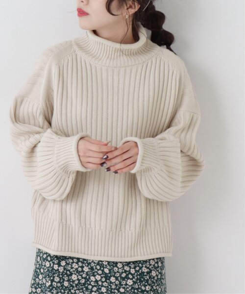 RAY CASSIN（レイカズン）の「チャンキーニットプルオーバー（ニット/セーター・レディース・ベージュ/イエロー/ブルー/モスグリーン・FREE）」の2枚目の写真