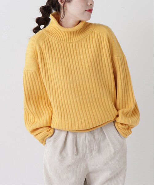 RAY CASSIN（レイカズン）の「チャンキーニットプルオーバー（ニット/セーター・レディース・ベージュ/イエロー/ブルー/モスグリーン・FREE）」の9枚目の写真