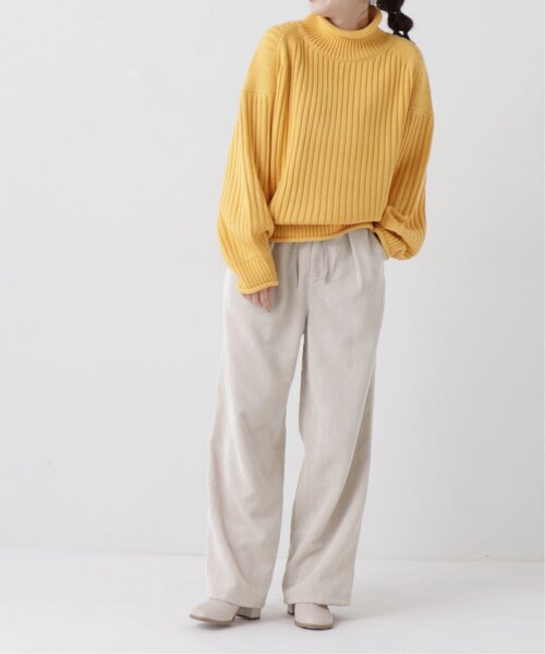 RAY CASSIN（レイカズン）の「チャンキーニットプルオーバー（ニット/セーター・レディース・ベージュ/イエロー/ブルー/モスグリーン・FREE）」の10枚目の写真