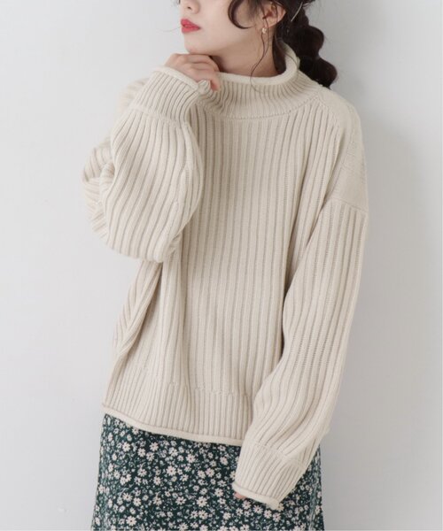 RAY CASSIN（レイカズン）の「チャンキーニットプルオーバー（ニット/セーター・レディース・ベージュ/イエロー/ブルー/モスグリーン・FREE）」の21枚目の写真