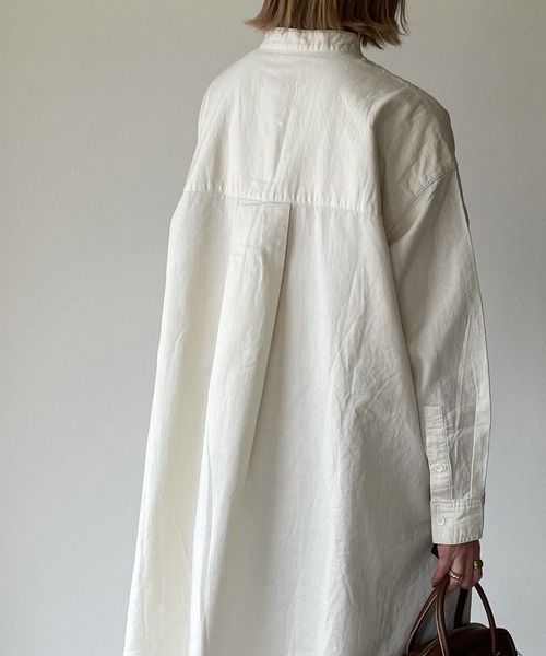 y/m by misato（イムバイミサト）の「ビッグポケットシャツワンピース（シャツワンピース・レディース・オフホワイト・FREE）」の8枚目の写真