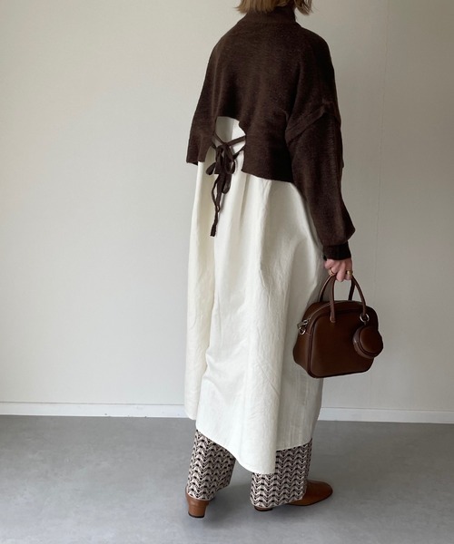 y/m by misato（イムバイミサト）の「ビッグポケットシャツワンピース（シャツワンピース・レディース・オフホワイト・FREE）」の5枚目の写真