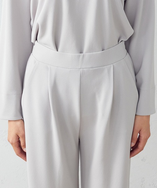 COMME CA ISM（コムサイズム）の「【セットアップ対応】　タックパンツ（スラックス・レディース・ライトグレー/ブラック/ネイビー・MEDIUM/LARGE）」の9枚目の写真
