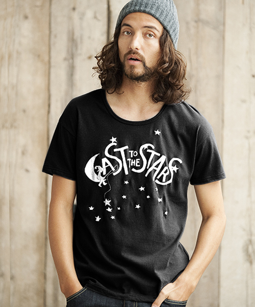 rehacer（レアセル）の「rehacer  : Star Fishing（Tシャツ/カットソー・メンズ・ホワイト/ブラック/チャコールグレー/ネイビー/ブルーグリーン/ワインレッド・MEDIUM/X-LARGE/SMALL/LARGE）」の12枚目の写真