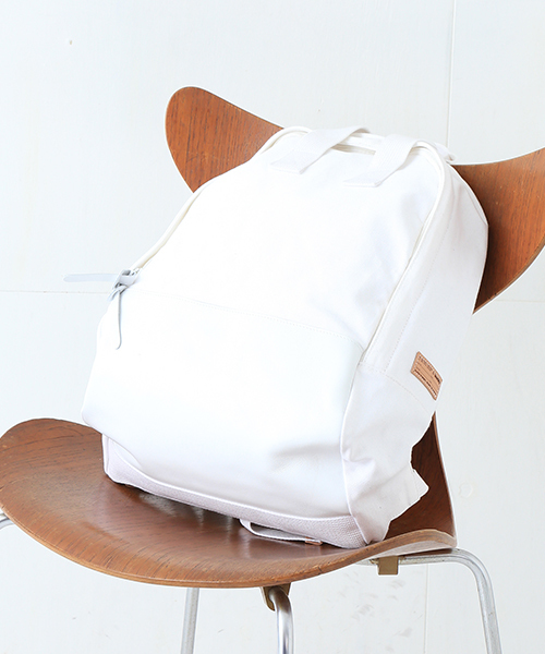 ★LUGGAGE LABEL×BEAMS 別注 ホワイト バックパック リュック BEAMS（ビームス）の「LUGGAGE LABEL×BEAMS / 別注 バックパック