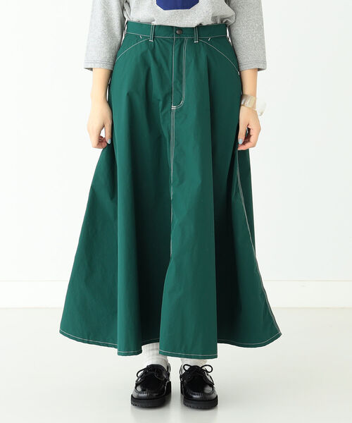 BEAMS BOY(ビームスボーイ)の「BEAMS BOY / ナイロン デルタ ワークスカート(スカート・レディース・ダークグリーン/ネイビー・ONE SIZE)」の14枚目の写真