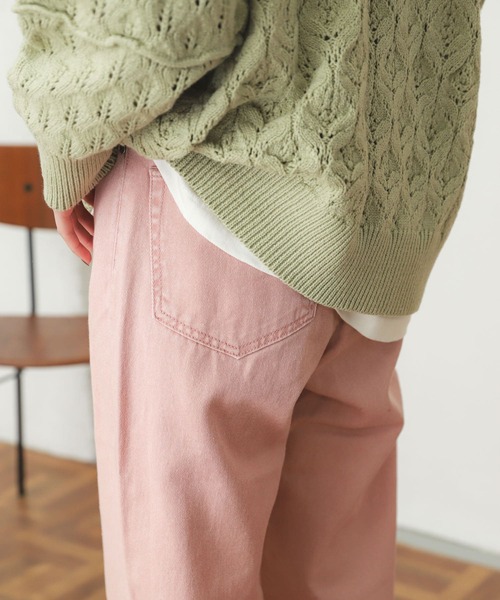 SENSE OF PLACE by URBAN RESEARCH（センスオブプレイスバイアーバンリサーチ）の「『TALL展開あり』カラーカツラギパンツ（デニムパンツ・レディース・ピンク/インディゴブルー/ミント・SMALL/MEDIUM/TALL）」の17枚目の写真