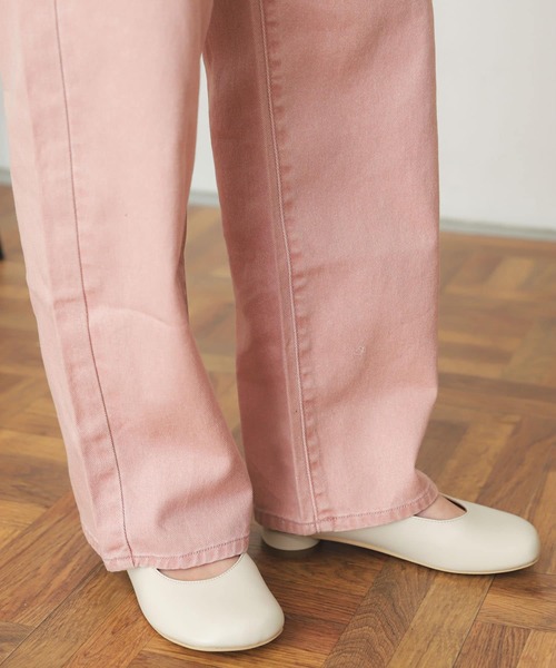 SENSE OF PLACE by URBAN RESEARCH（センスオブプレイスバイアーバンリサーチ）の「『TALL展開あり』カラーカツラギパンツ（デニムパンツ・レディース・ピンク/インディゴブルー/ミント・SMALL/MEDIUM/TALL）」の19枚目の写真