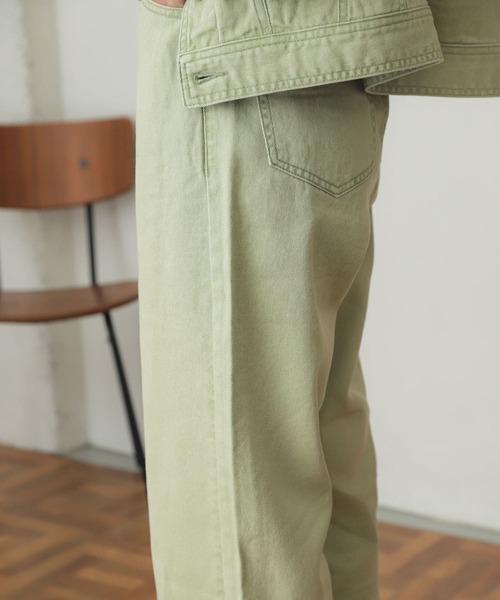 SENSE OF PLACE by URBAN RESEARCH（センスオブプレイスバイアーバンリサーチ）の「『TALL展開あり』カラーカツラギパンツ（デニムパンツ・レディース・ピンク/インディゴブルー/ミント・SMALL/MEDIUM/TALL）」の21枚目の写真