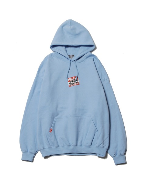 RUDIE'S（ルーディーズ）の「HELLO HOOD SWEAT（パーカー・メンズ・ライトブルー/ブラック/グリーン・L/M/XL）」の4枚目の写真